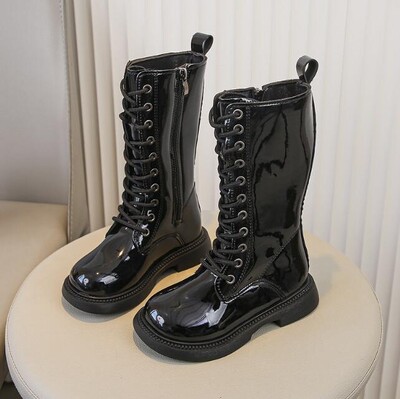 2024 Toamna Iarna Pantofi din piele pentru copii baieti fete cizme moda moale cizme lungi pentru bebelusi comod anti-alunecare cizme de zapada pentru copii