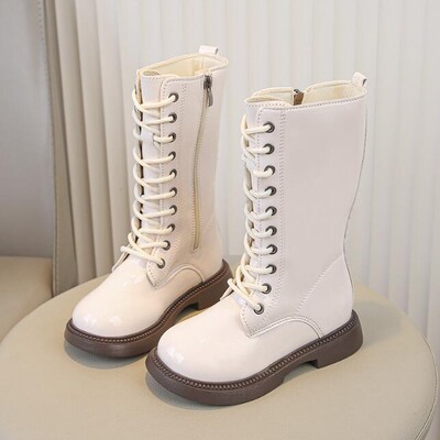 2024 Toamna Iarna Pantofi din piele pentru copii baieti fete cizme moda moale cizme lungi pentru bebelusi comod anti-alunecare cizme de zapada pentru copii