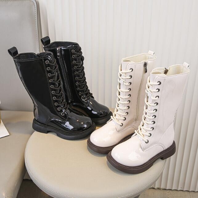 2024 Toamna Iarna Pantofi din piele pentru copii baieti fete cizme moda moale cizme lungi pentru bebelusi comod anti-alunecare cizme de zapada pentru copii