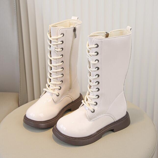 2024 Toamna Iarna Pantofi din piele pentru copii baieti fete cizme moda moale cizme lungi pentru bebelusi comod anti-alunecare cizme de zapada pentru copii