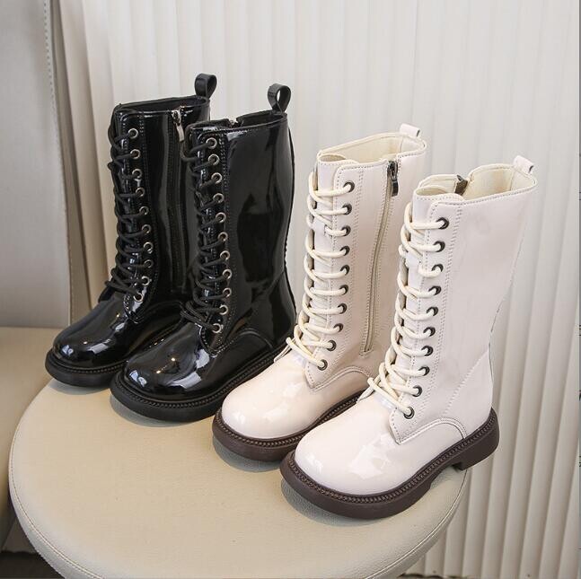 2024 Toamna Iarna Pantofi din piele pentru copii baieti fete cizme moda moale cizme lungi pentru bebelusi comod anti-alunecare cizme de zapada pentru copii