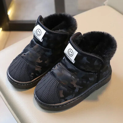 Νέες 2024 Χειμώνας Παιδικά Δερμάτινα Αδιάβροχα Μποτάκια Χιονιού Μόδα για αγόρια Κορίτσια Αντιολισθητικά Παιδικά Λούτρινα Ζεστά Μποτάκια Βρεφικά βαμβακερά παπούτσια
