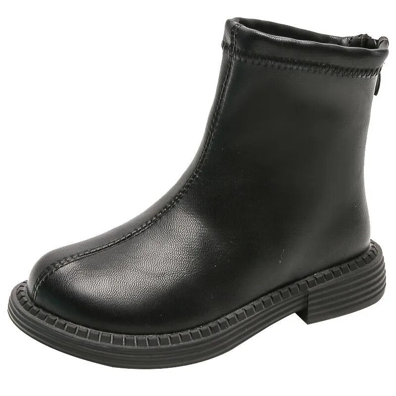 Lastele 2024. aasta uued printsessisaapad lastele libisemiskindlad välisjalatsid Tüdrukute kevadsügises nahast lühikesed matkasaapad õpilaskingad