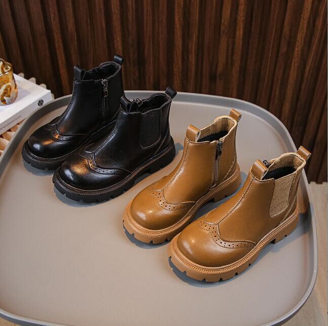 Lapsed Poisid Tüdrukud Soojad Lumesaapad Uued Laste Briti Stiilis Velvetsaapad Libisemiskindlad Kulumiskindlad Spordijalatsid Nahast Moekasaapad