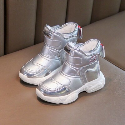 2024. aasta talvesaapad tüdrukutele PU-nahast veekindlad paksud plüüsist soojad puuvillased kingad libisemisvastased laste tossud õues