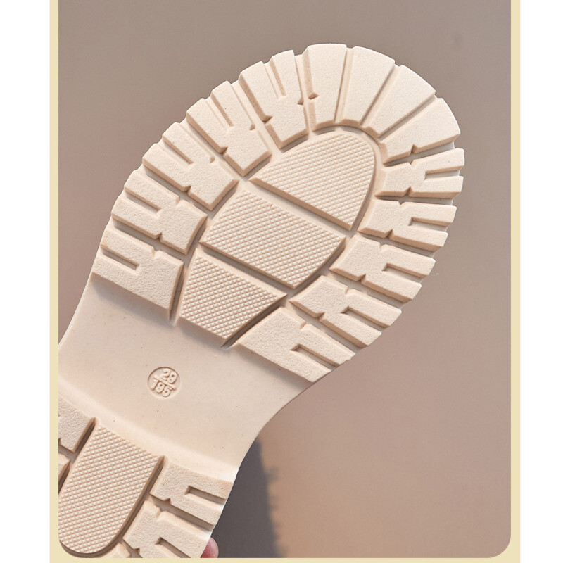 Cizme de modă pentru copii din piele PU solidă, cu fermoar cu inimă de metal, pantofi pentru fete, primăvară, toamnă, anti-alunecare, cizme lungi pentru copii