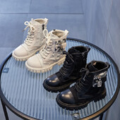 2022. aasta talv tüdrukute saapad Laste moesaapad Printsessikingad õues libisemiskindlad Laste lõuendist lühikesed saapad, suurus 27–37