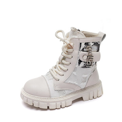 2022. aasta talv tüdrukute saapad Laste moesaapad Printsessikingad õues libisemiskindlad Laste lõuendist lühikesed saapad, suurus 27–37