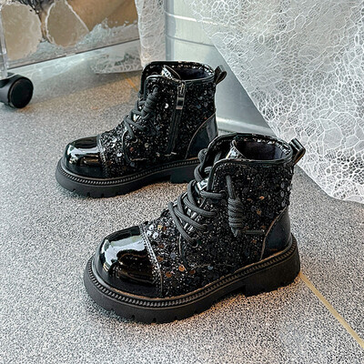 Moodsad sügissaapad tüdrukutele Korea stiilis luksuslikud kristallist printsessikingad libisemisvastased litrid Bling teismeliste tüdrukute saapad