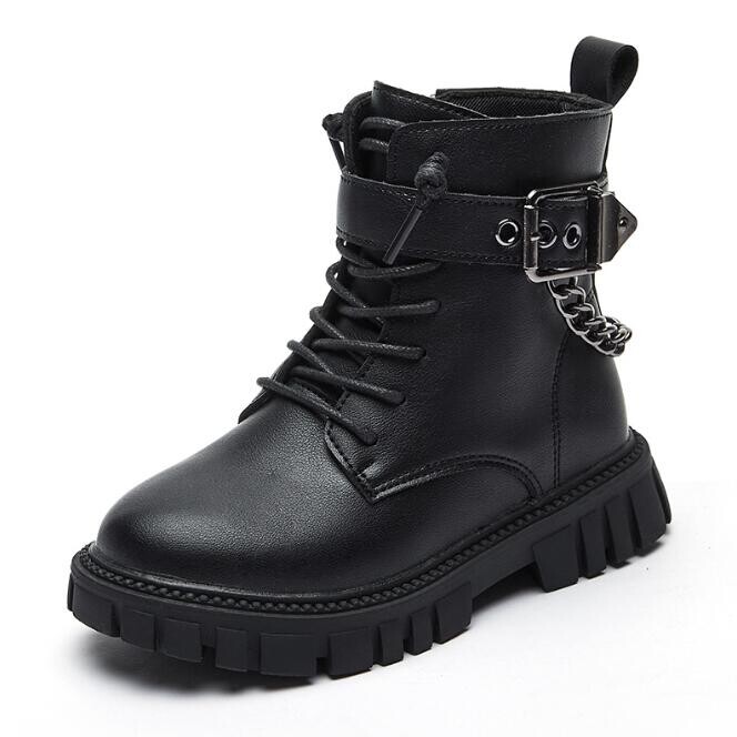 2024 Moodsad lastesaapad Tüdrukutele Poistele Nahast Platvormiga Lumesaapad Veekindlad Sügissaapad Pehme tallaga Spordijalatsid Tossud