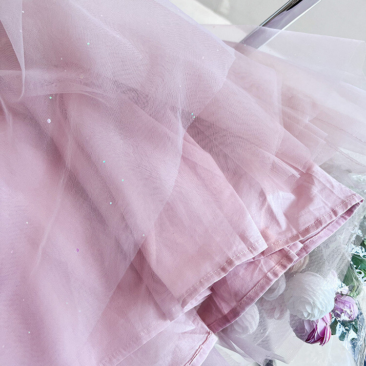 deer jonmi 2024 kevadsuvi beebitüdrukute printsesskleit, latern, varrukas, ühevärviline pallikleit, laste sünnipäevapeokleit