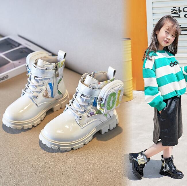 lastekingad Tüdrukute saapad 2024 uued talvesaapad Lumesaapad Veekindlad nahast saapad Printsessi lastekingad pluss sametist moesaapad