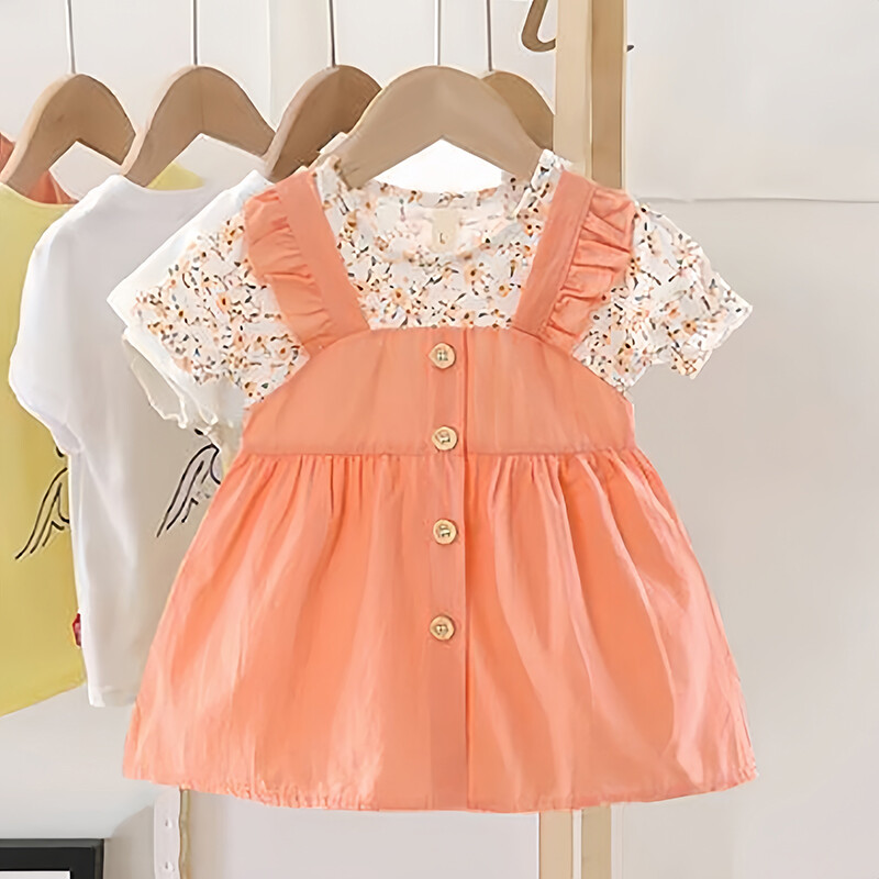 Rochie fetiță cu imprimeu flori Costum elegant prințesă 0-4 ani ocazional fetiță îmbrăcăminte ținută copii rochie minunată pentru plajăA1176