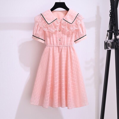 Rochie de prințesă pentru fete, stil academiei, guler din dantelă de vară, rochie pentru fete, costume de performanță de petrecere, 3-10 ani, haine noi pentru copii