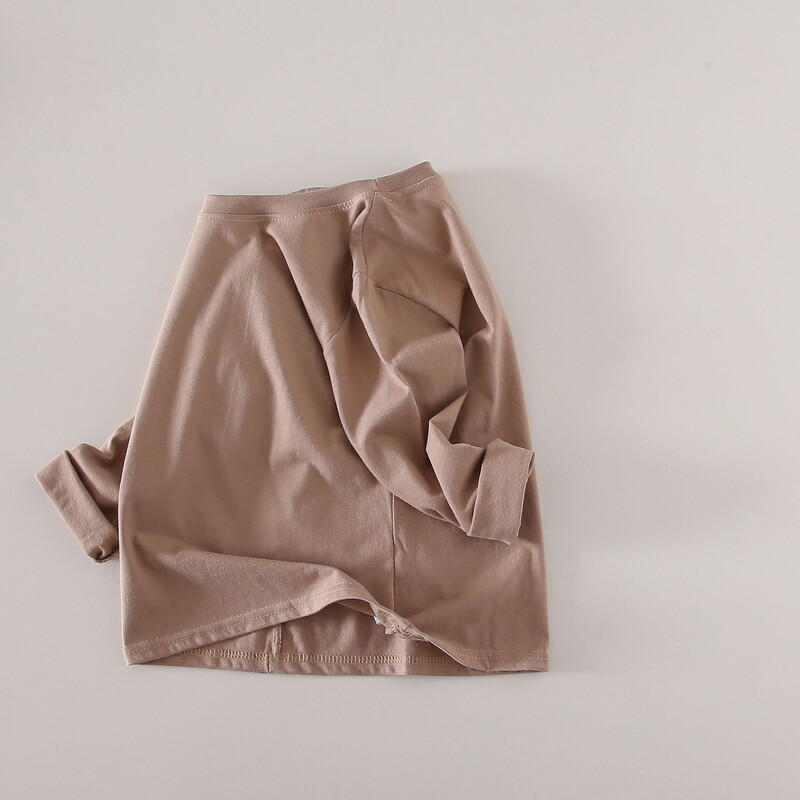 Jesen 2024., jednobojne dječje majice, jednobojne pamučne majice dugih rukava za djevojčice i dječake