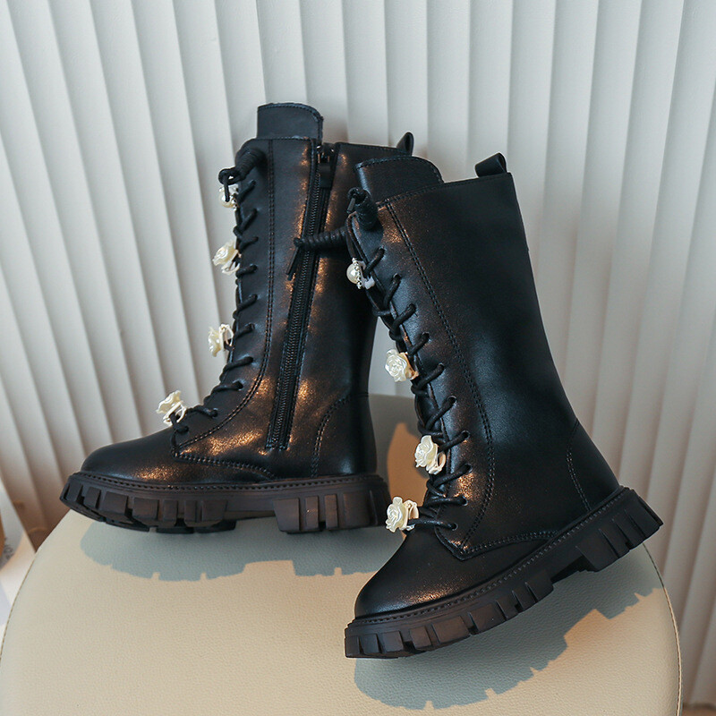 Sügistalvised Tüdrukute Saapad Laste Kõrged saapad Moeshow Printsessikingad Õuesaapad Tuulekindlad Veekindlad Lastesaapad Suurus 27-37