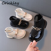 Kevadsuvi Ketikaunistus Lastesaapad Võrgust lakknahast pahkluukingad lastele Libisemiskindlad Tõmblukuga Tüdrukute Moesaapad