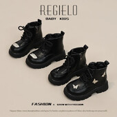 Pantof pentru bebeluș Cizme pentru fetiță 2023 Pantofi pentru băiat Cizme scurte Cizme din piele cu talpă moale Pantofi ocazional Pantofi pentru copii pentru fete Pantofi Niña Ботинки