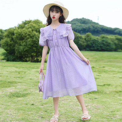 Modna haljina za djevojčice Ljetne ležerne dječje haljine za plažu za djevojčice Teen Bohemia Princess Dječja haljina Vestido 8 10 12 14 godina