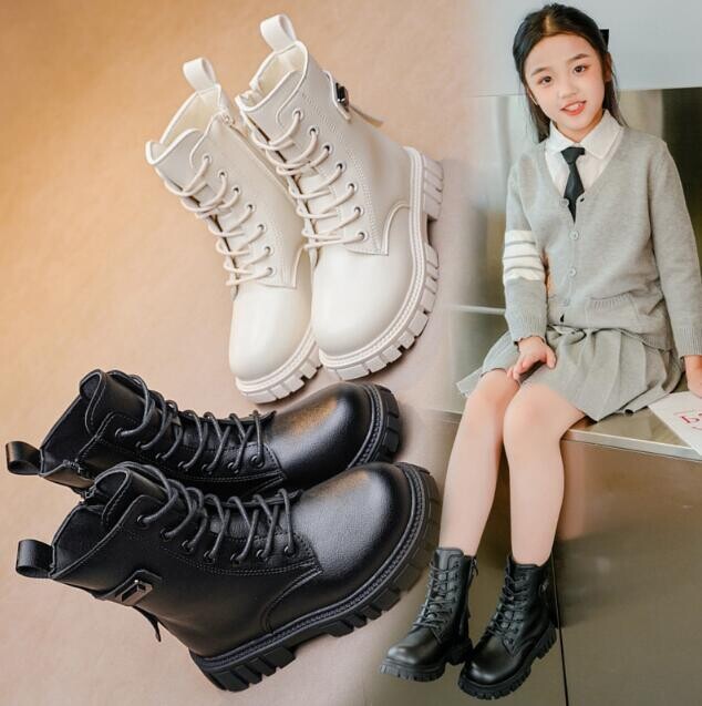 2024. aasta talv, lastemood, tüdrukud, lühikesed poolsaapad, korea stiilis pehmed lumesaapad, laste spordijalatsid, puuvillased nahast tossud