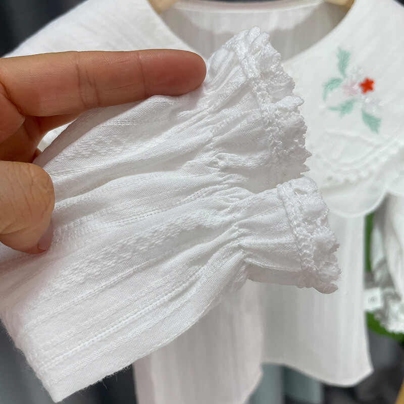 Kevadsügis vastsündinu Tüdrukute beebiriided 1-aastane sünnipäev Printsess Tikitud Särgi topid tüdrukutele Beebirõivad Särgid pluus mantlid