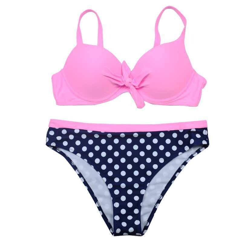 Populaarne väliskaubanduse naiste poolitatud ujumistrikoo Seksikad Euroopa ja Ameerika bikiinid, värvi sobivad naiste jaoks