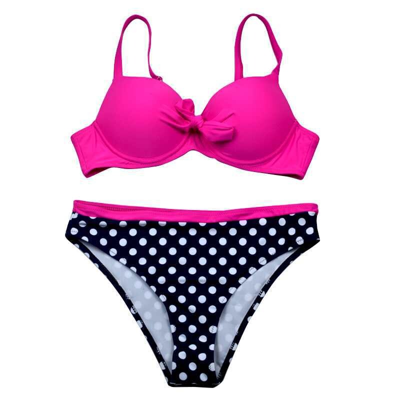 Populaarne väliskaubanduse naiste poolitatud ujumistrikoo Seksikad Euroopa ja Ameerika bikiinid, värvi sobivad naiste jaoks