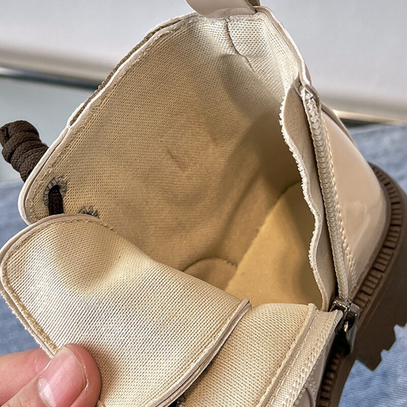 Moodsad laste lühikesed saapad, 2023. aasta sügis, uued tüdrukute nahksaapad, mustad pehme tallaga libisemisvastased laste poolsaapad