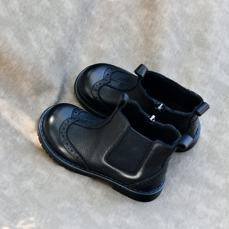 Sügis- ja kevadsaapad Ehtsast nahast Poiste Tüdrukute Ratsasaapad Pehmest veisenahast lastejalatsid Suurus 23-36