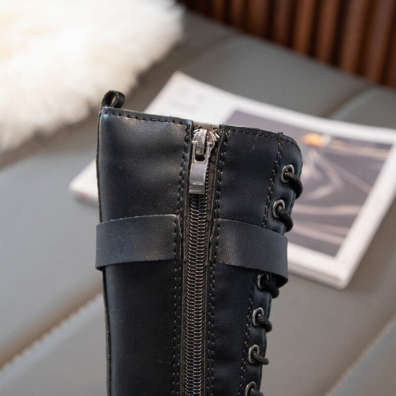 Cizme de zăpadă fete 2022 toamnă iarnă pluș noi copii cizme la modă până la genunchi Cizme cu platformă pantofi pentru prințesă copii DIMENSIUNE 27-37