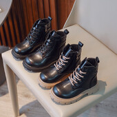 2024 Νέες κοντές μπότες για κορίτσια Ευέλικτο πλαϊνό φερμουάρ Ευέλικτο Παιδικό μοντέρνο καθημερινό μπότες αντιολισθητικές Princess Shoes Παιδικά παπούτσια για αγόρια