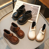 Botine Fete Noi Pantofi Iarna Copii Pantofi Printesa Piele Copii Papioni Plus Zapada Calda