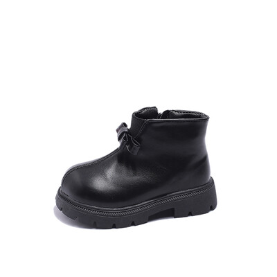 Botine Fete Noi Pantofi Iarna Copii Pantofi Printesa Piele Copii Papioni Plus Zapada Calda