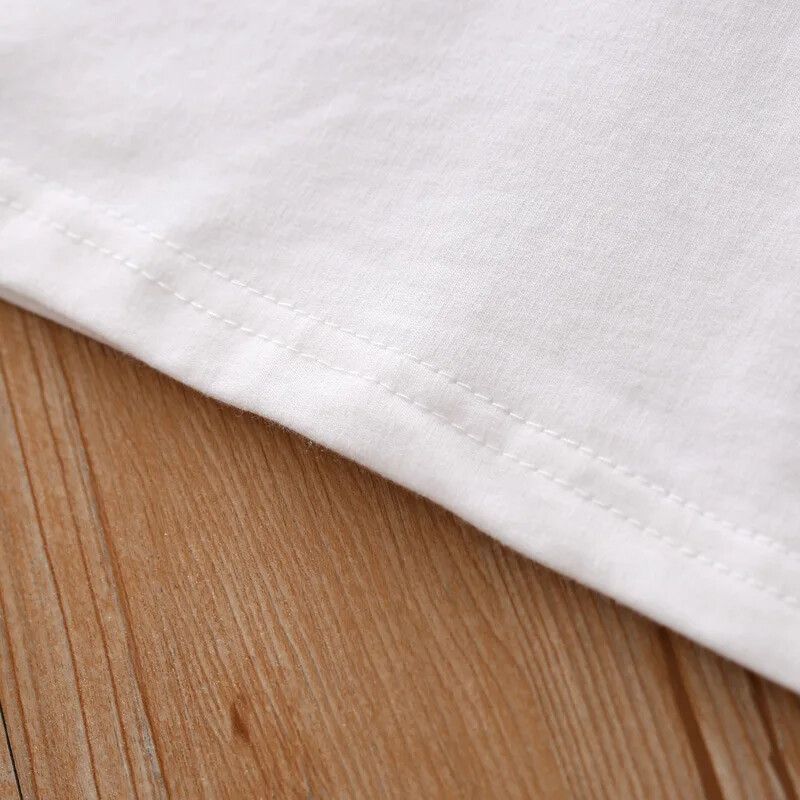 Παιδικά ρούχα για κορίτσια με λαιμόκοψη μακρυμάνικο μπλουζάκι από καθαρό βαμβακερό μωρό λευκό πουκάμισο κοριτσίστικο κορυφαίο ξένο στυλ