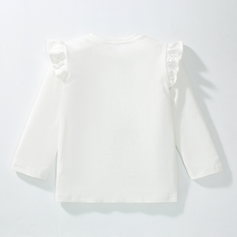 Little maven Baby Girls 2024 Kevad-sügis armsad multifilmitopsid Lasteriided Jänesed Trükitud pikkade varrukatega T-särk Tüdrukute pluusid