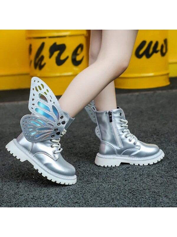 Moodsad lastesaapad 2023, kevad, uued tüdrukud, Martini saapad, värvilised liblikasaapad, sääre keskel, kõrged kingad, printsessisaapad