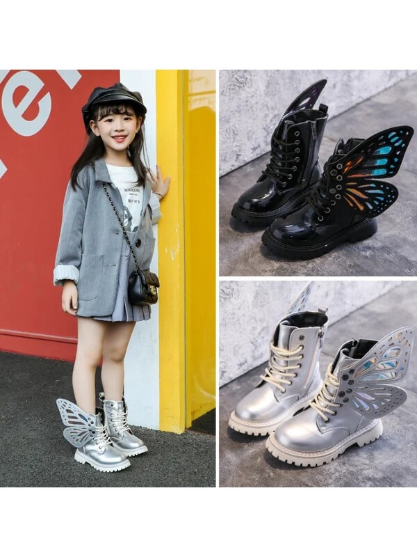 Moodsad lastesaapad 2023, kevad, uued tüdrukud, Martini saapad, värvilised liblikasaapad, sääre keskel, kõrged kingad, printsessisaapad