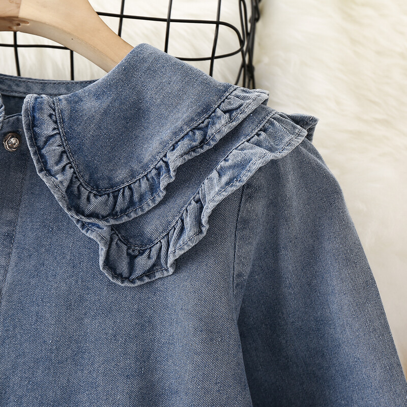 Beebi lastele Teksakleidid Tüdrukutele Riided Teismelistele Kostüümid Pikad varrukad Sügiskoolilapsed Vestidos 6 8 10 11 12 aastat