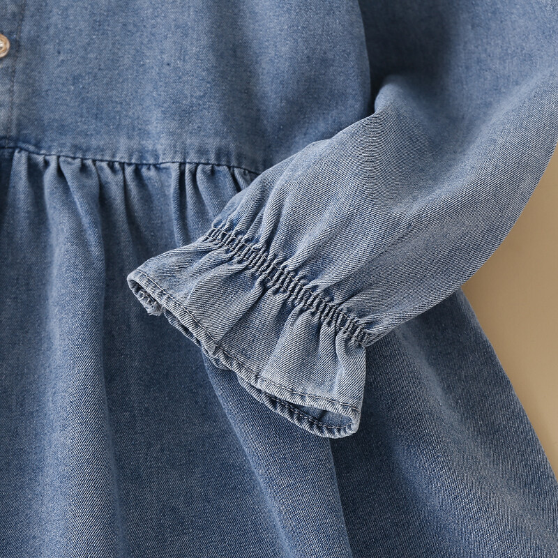 Beebi lastele Teksakleidid Tüdrukutele Riided Teismelistele Kostüümid Pikad varrukad Sügiskoolilapsed Vestidos 6 8 10 11 12 aastat