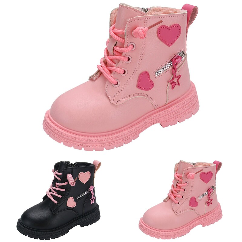 Talvised rihmadega tüdrukute kingad Moodsad tüdrukute üksikud saapad Stiilsed nahast saapad lastele väikelapsed Roosad kingad Uued