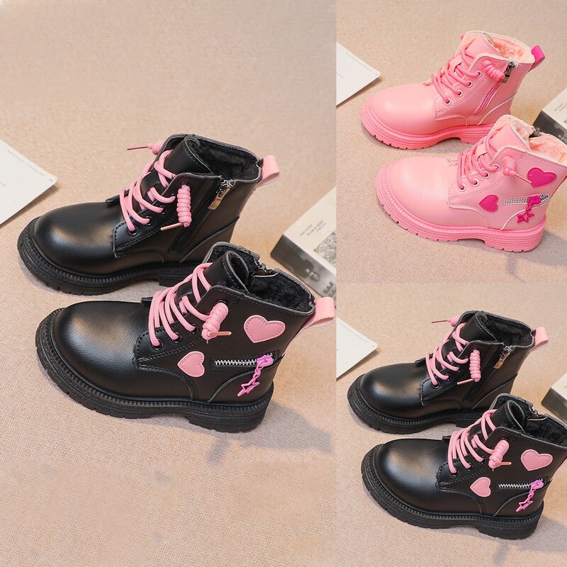 Talvised rihmadega tüdrukute kingad Moodsad tüdrukute üksikud saapad Stiilsed nahast saapad lastele väikelapsed Roosad kingad Uued