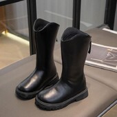 Zimske dječje modne čizme Nove jesenske čizme za djevojčice Duge čizme za snijeg Zip Ležerne dječje školske cipele Kožne dječačke tople čizme Tenisice