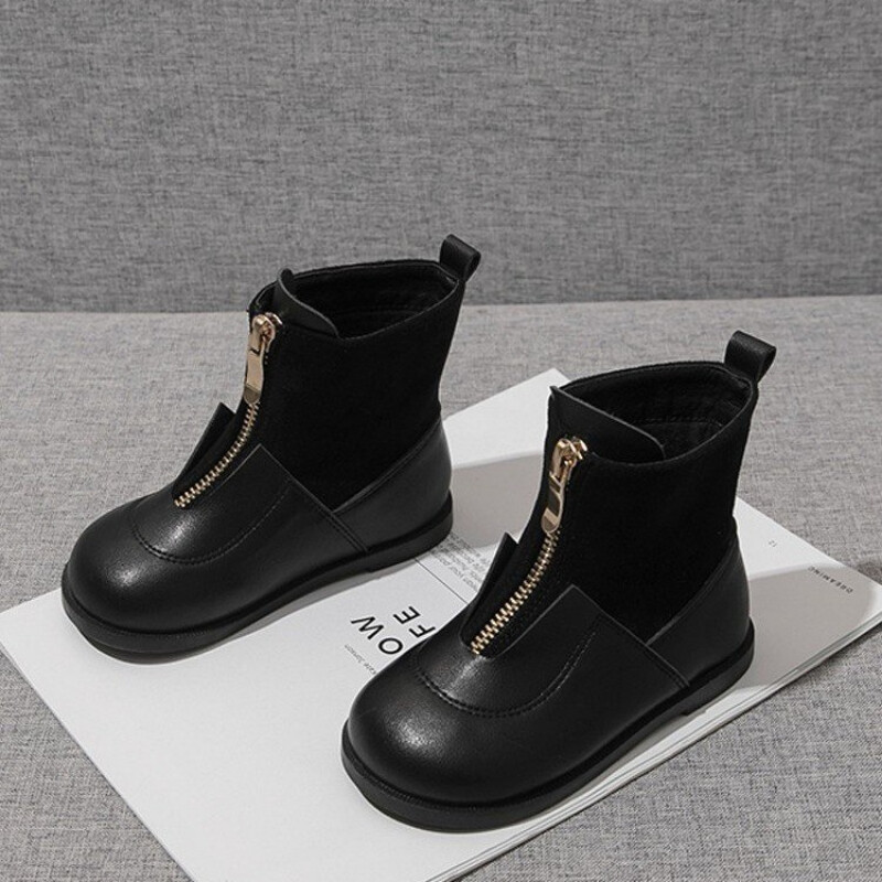 Cizme pentru copii pentru fete băieți pantofi toamnă iarnă cizme noi din piele pentru bebeluși la modă pentru copil mic Copii iarnă prințesă cizme la jumătatea gambei