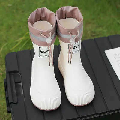 Unisex dječje jednobojne visoke vodootporne čizme za kišu, udobne neklizajuće izdržljive cipele za vodu za dječake i djevojčice na otvorenom po kišnim danima