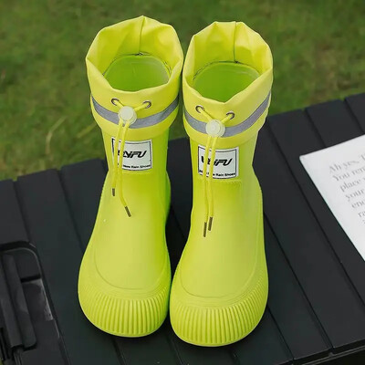 Unisex dječje jednobojne visoke vodootporne čizme za kišu, udobne neklizajuće izdržljive cipele za vodu za dječake i djevojčice na otvorenom po kišnim danima