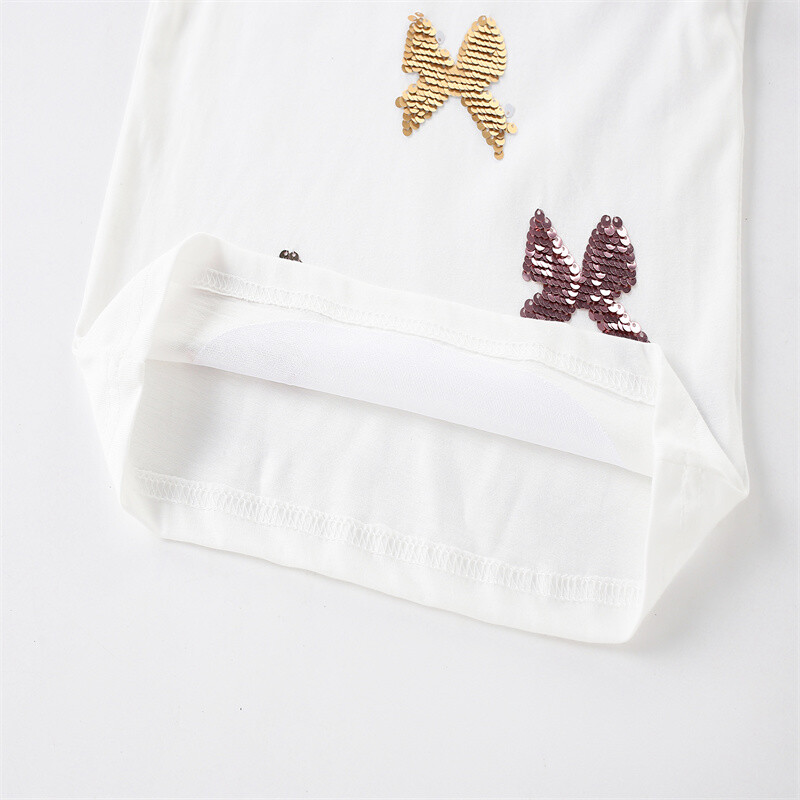 Hüppemeetrid 2-7T Loomad Pikkade varrukatega Tüdrukute T-särgid Pärlid Lapsed Sügis Kevad Lapsed Poisid Riided Mood Väikelaste Särgid Topid