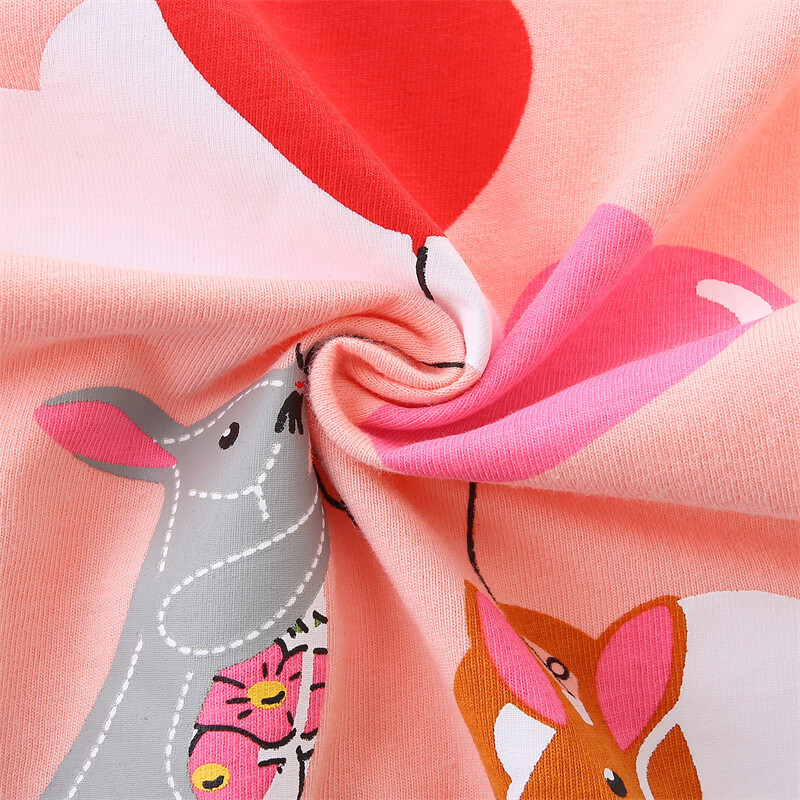 Hüppemeetrid 2-7T Loomad Print Tüdrukud Riided Tsärgid Sügistalveks Laste pikkade varrukatega pluus Laste Mood T-särgid Topid