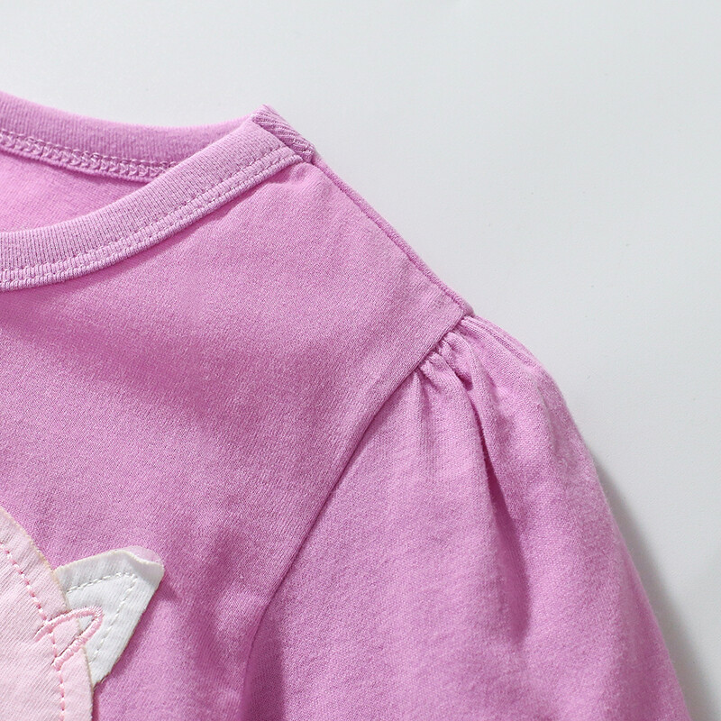 Little maven Europa i Amerika Jesenska dječja odjeća Životinje Fox Applique Djevojka Majice dugih rukava Dječja odjeća Pamučne majice