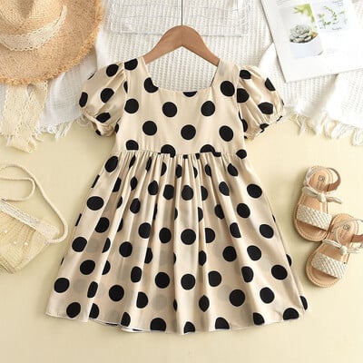 Bear Leader Tüdrukutele Lilletikandiga kleit Suvine Retro Lendav Varrukas Printsess Kleidid Lastele Vabaajarõivad Mood 2-6 aastat