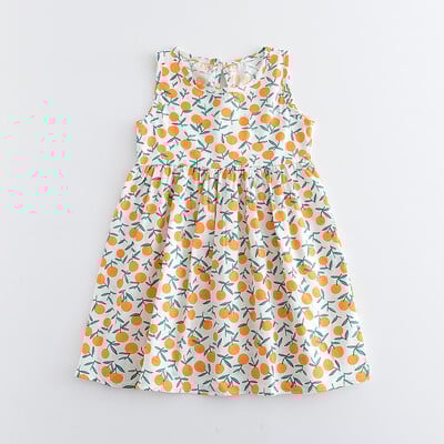 Bear Leader Tüdrukutele Lilletikandiga kleit Suvine Retro Lendav Varrukas Printsess Kleidid Lastele Vabaajarõivad Mood 2-6 aastat